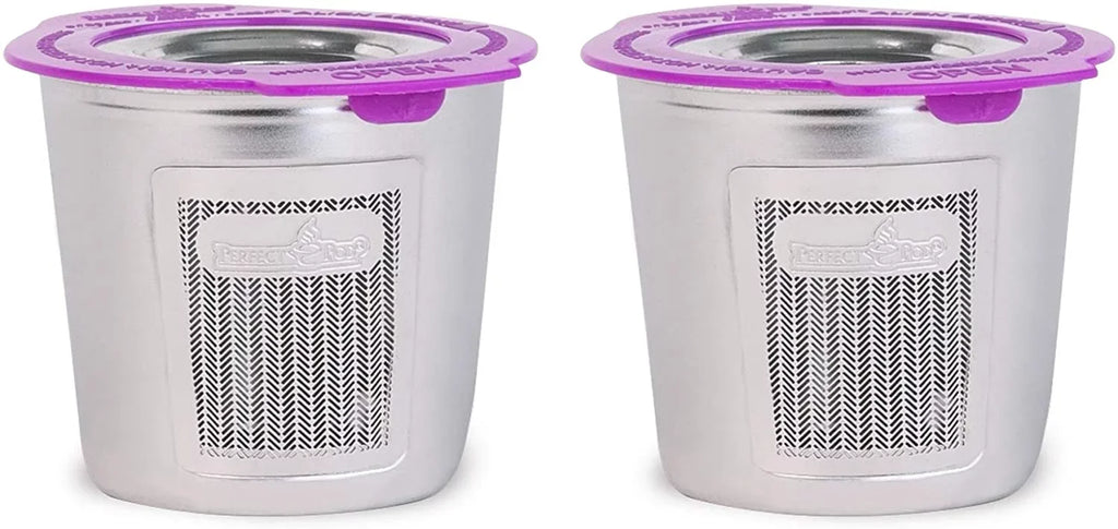 Filter, Fill Pod Coffee Perfect & with Compatible Select Makers Micro-Etched Pod Coffee Steel Cup Stainless Metal Cafe Keurig Reusable Single Models 2-Pack Other