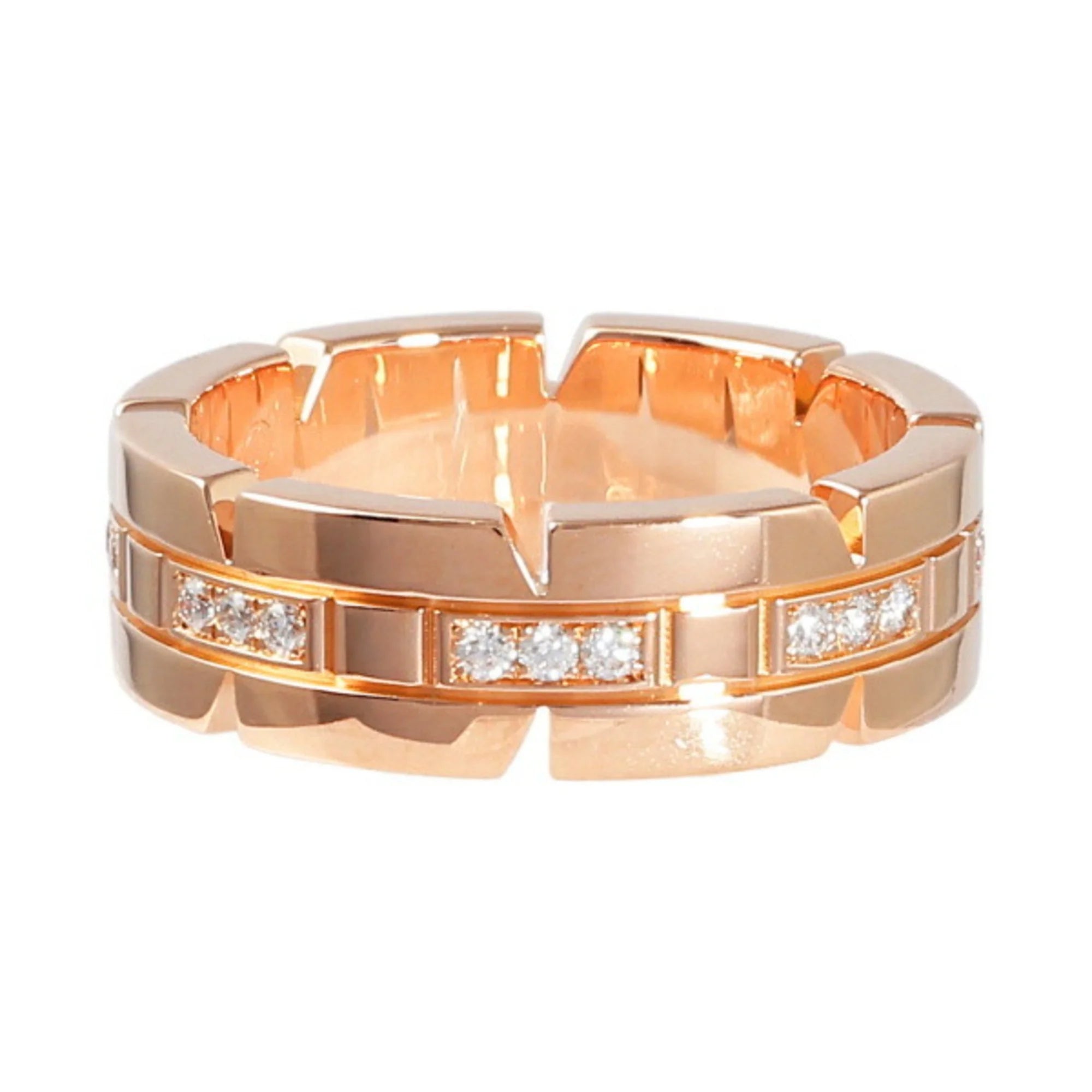 Pre-Owned (Good) gold ring pink Cartier Tank K18PG Française