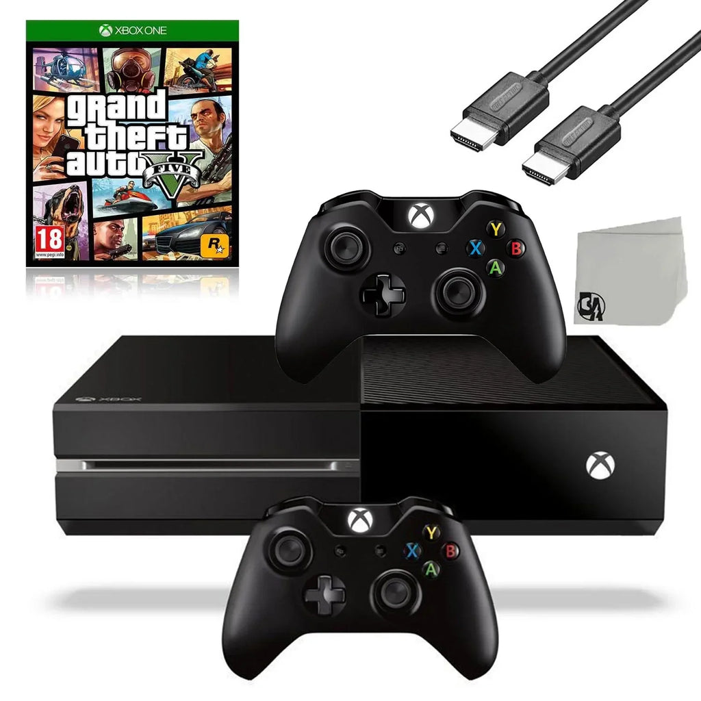 Cable Controller Game AXTION Microsoft One Black HDMI Gaming Console Bundle 500GB New Original Included BOLT 2 V Like GTA Xbox With