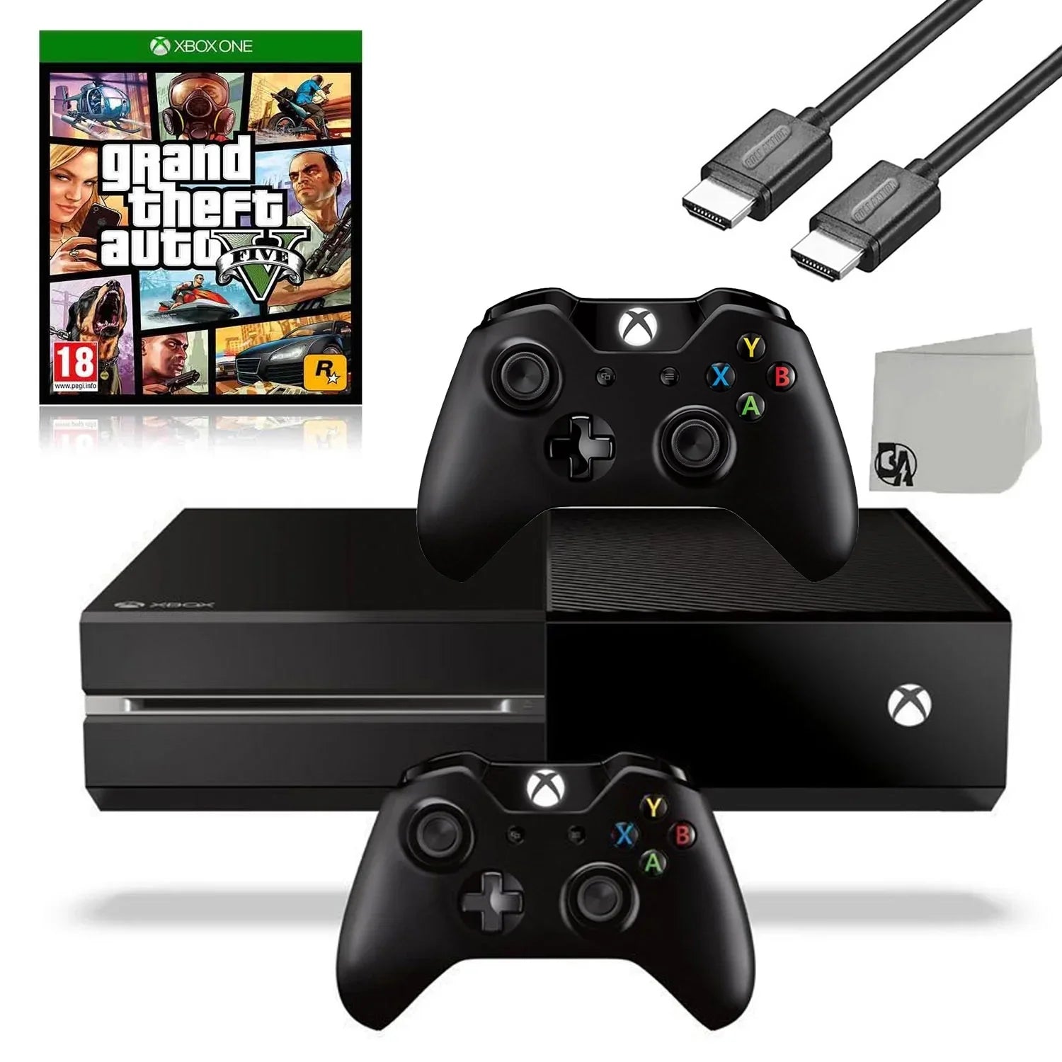 Cable Controller Game AXTION Microsoft One Black HDMI Gaming Console Bundle 500GB New Original Included BOLT 2 V Like GTA Xbox With