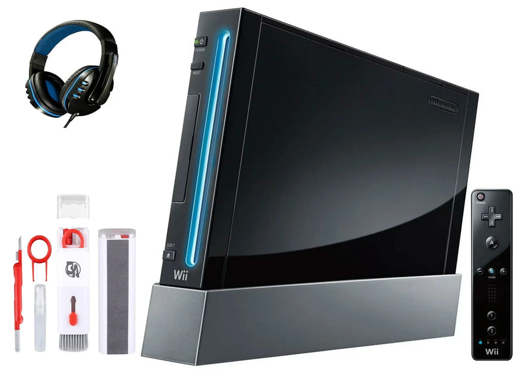 Like AXTION (Refurbished: Kit + BOLT Console Cleaning Pre-Owned Headset Nintendo Black New) Gaming Bundle Wii