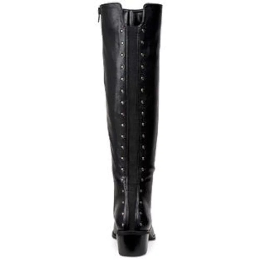 Zip-Up Heel Gore Vayla Round III Womens Padded Riding M Block Boot Studded BAR Stretch Black 9.5 Toe