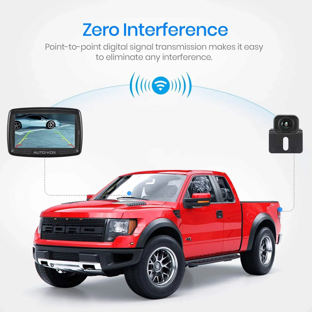 Camera Camera Camera for System Reversing for BackUp Trucks, Wireless Digital Backup Camera Easy View Waterproof Rear Vehicle Wireless Installation, Trailer