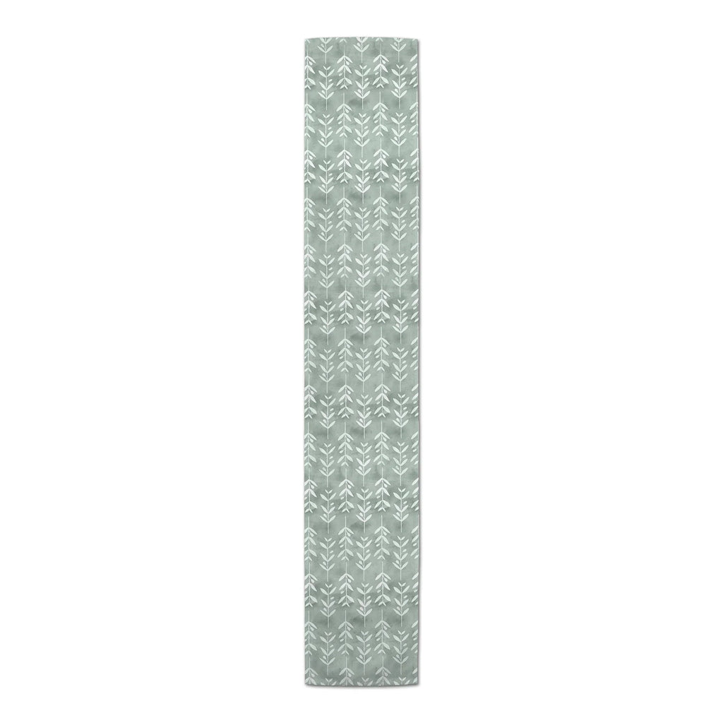 Creative 16 Green 90 Poly Leafy Twill Table Runner 2 Pattern Soft Vine Products x