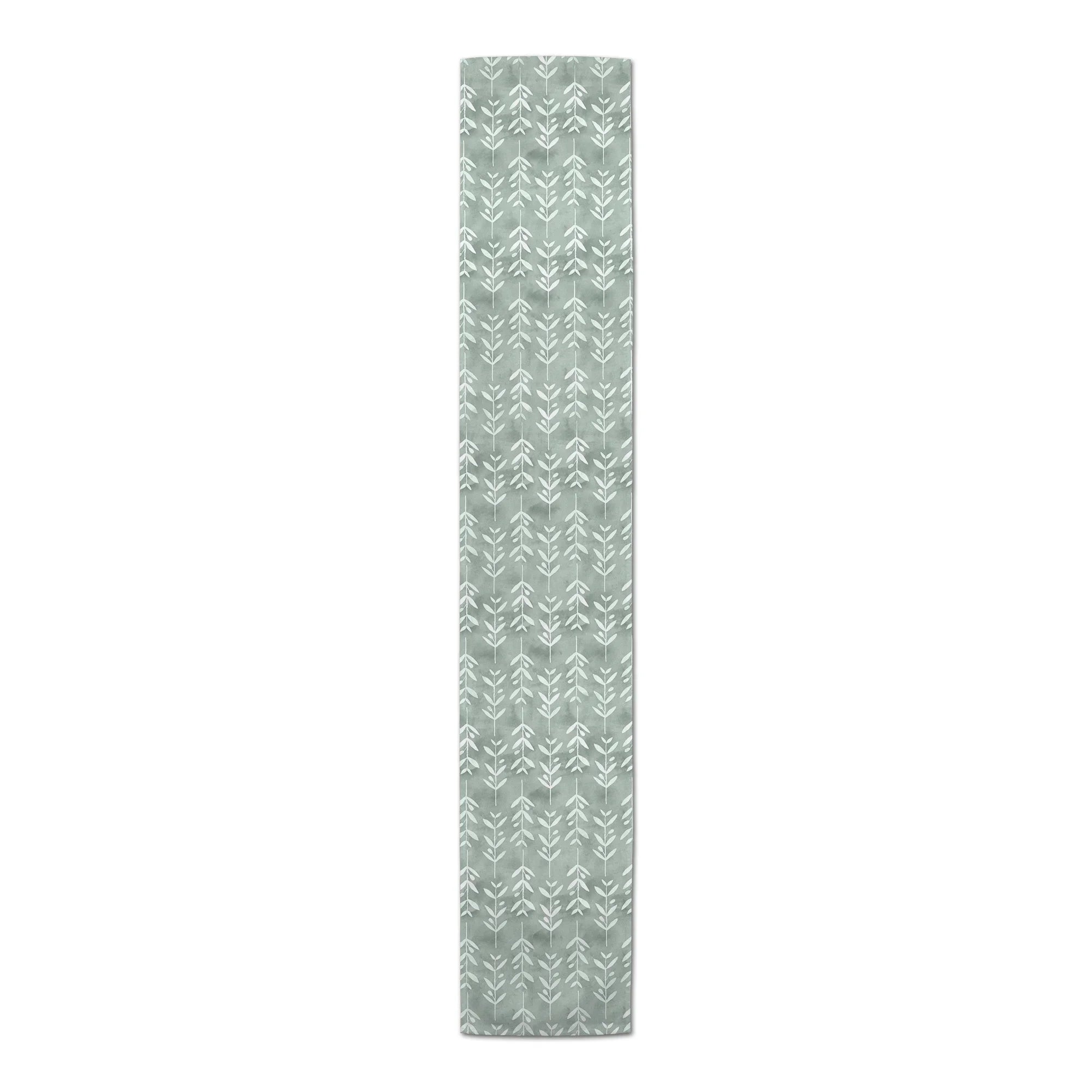 Creative 16 Green 90 Poly Leafy Twill Table Runner 2 Pattern Soft Vine Products x