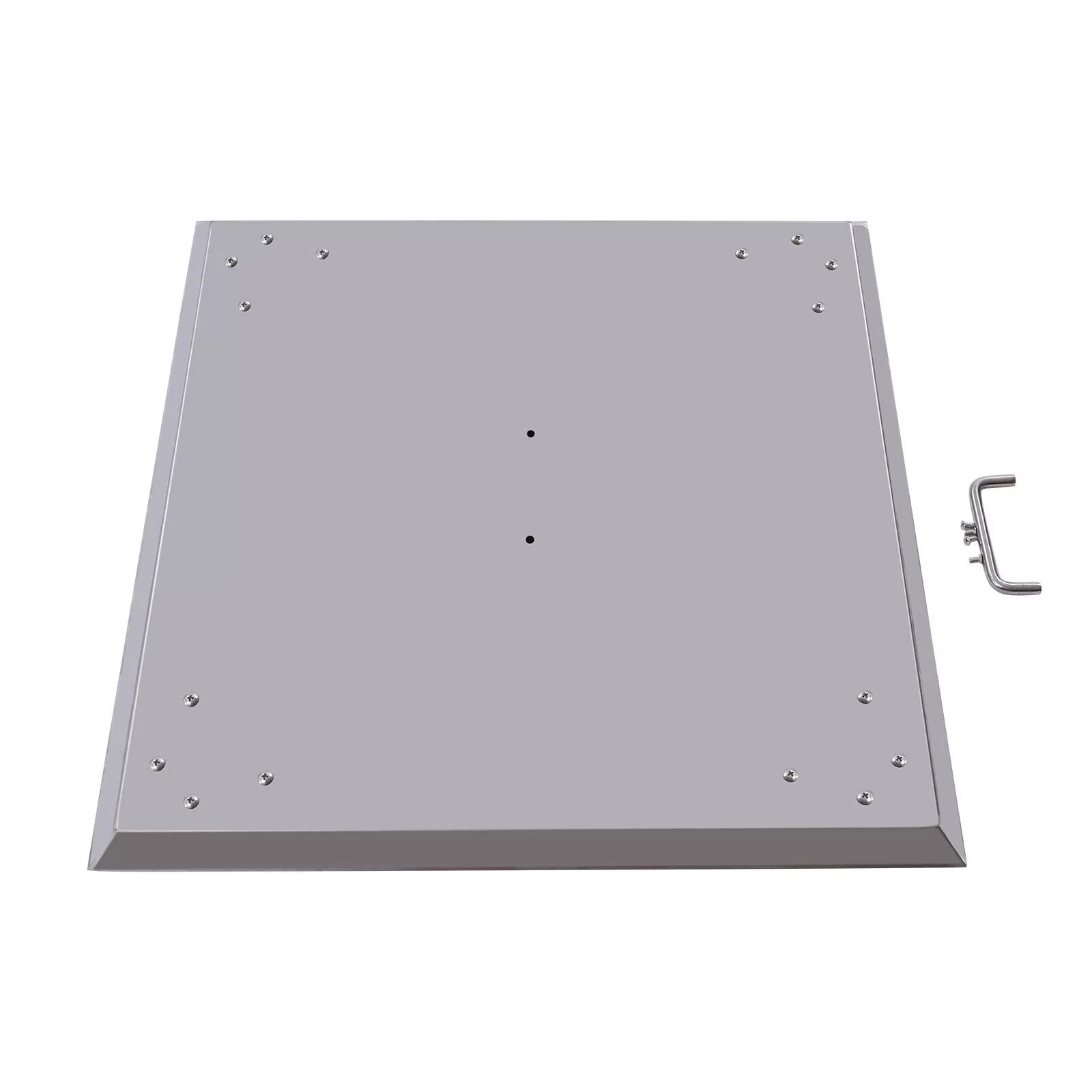 Stainless Pit Legs with Miumaeov Down Burner Fire Heat 24*24in and Heat Fire to Push Steel Foldable Cover Out Pit Deflector Square