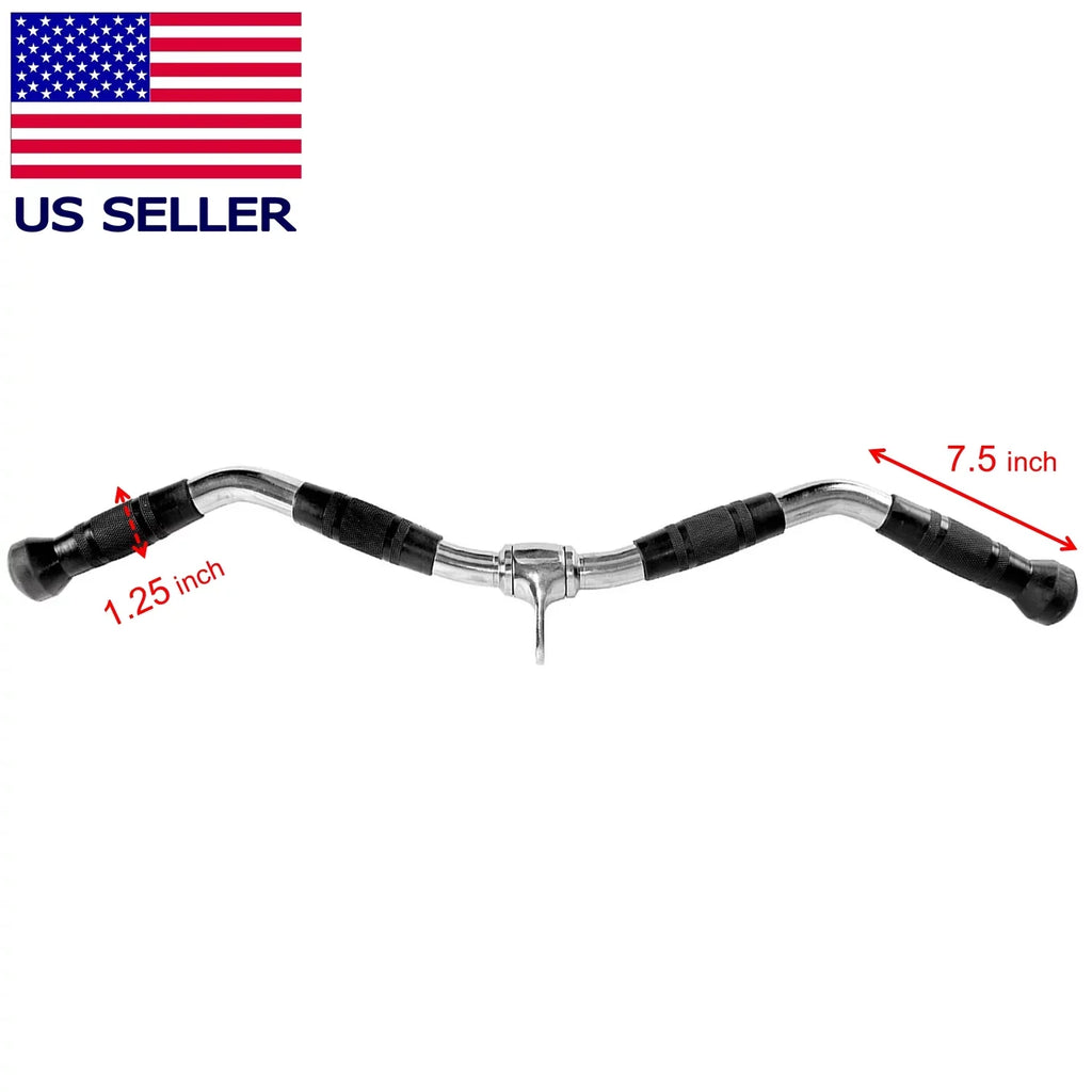 handle attachment down machine men 30 curl pushdown triceps tricep for tricept bar Fitness Maniac inches workout gym accessories exercise bar home attachments cable pull