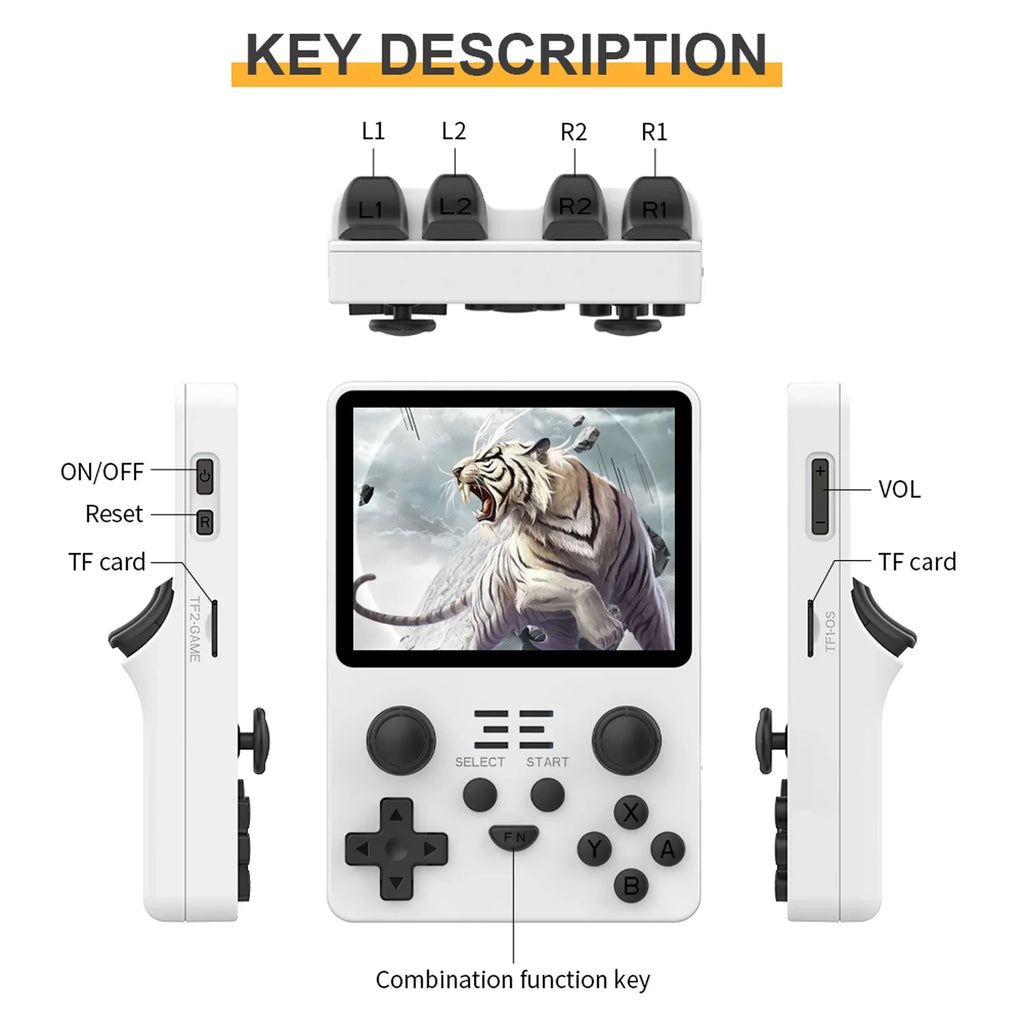 000 Console Open Game Console Pre-Installed Handheld (White) Screen Screen 20000 Console 20000 20 Open IPS Save Pre-Installed VYBN console,3.5 IPS Source Inches Portable Handheld IPS