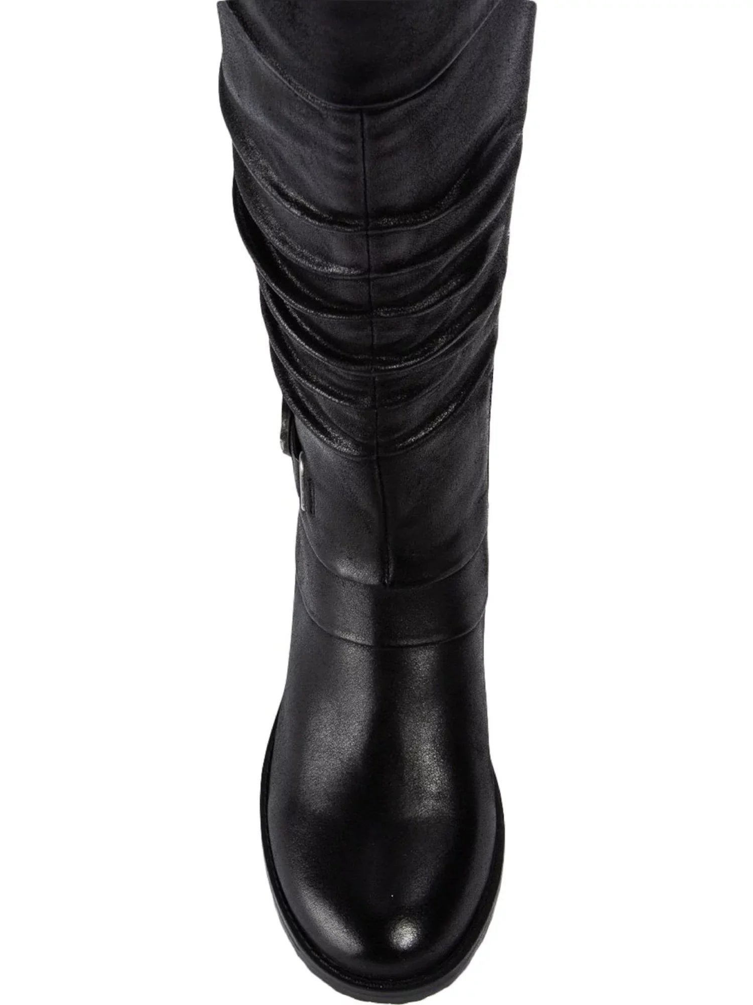 Onika Cushioned Womens Block Black Stretch Toe Round Tab Accent Heel Boots M Shoes 11 Side Gore Zip-Up Buckle Pull BARETRAPS