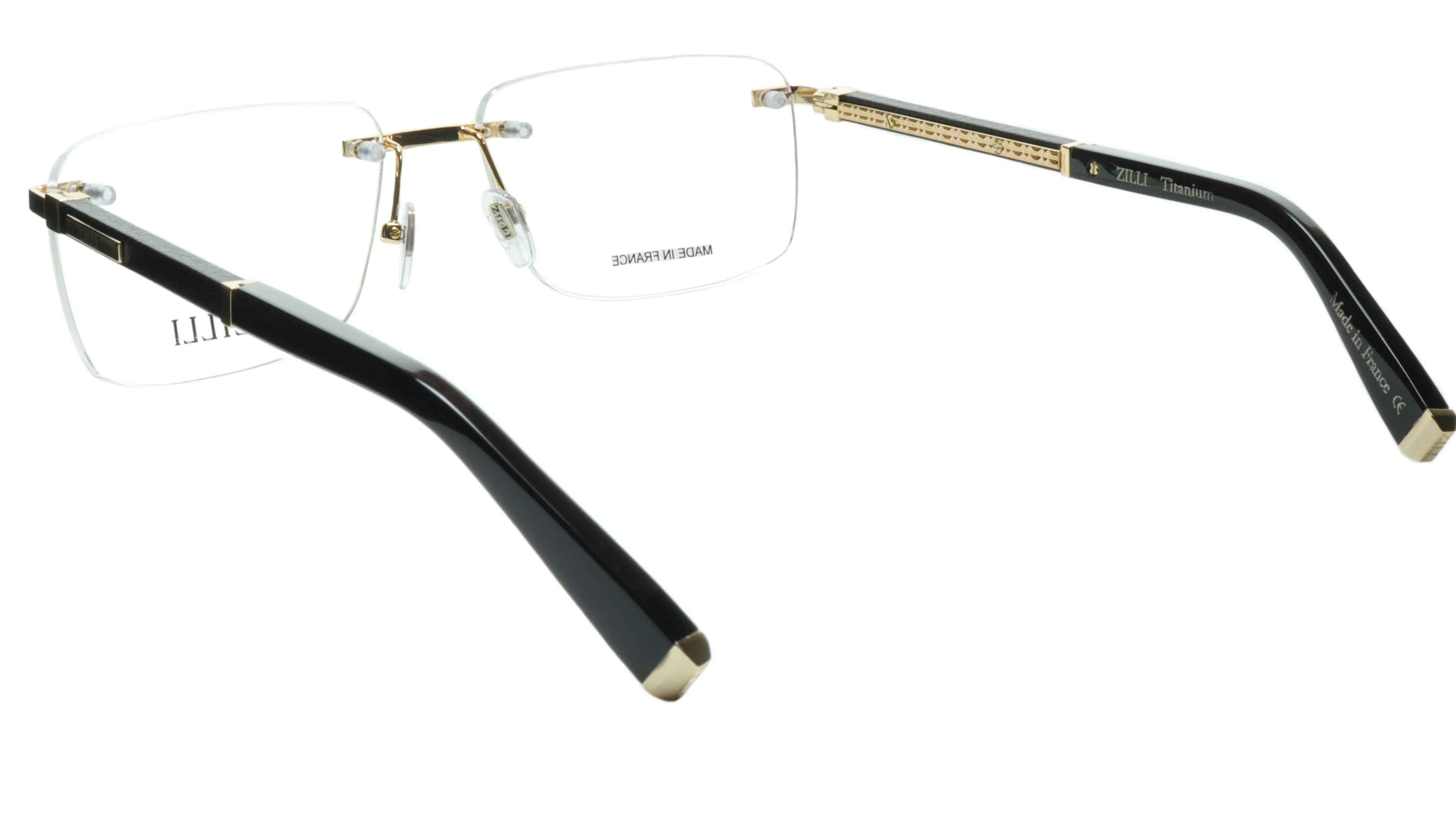 Real Quality Leather with Made Eyewear and Rimless Titanium High ZILLI