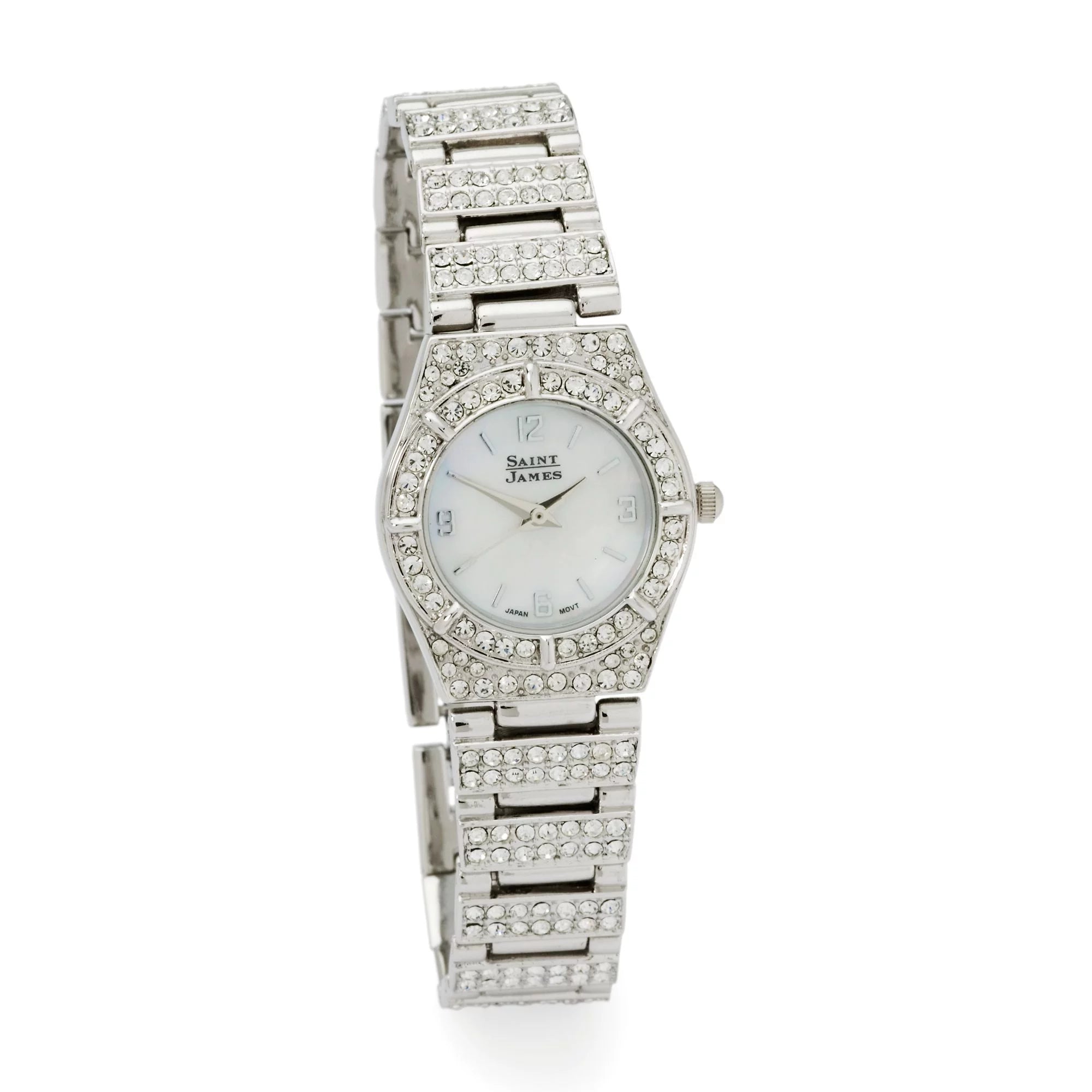 Crystal Mother-Of-Pearl Women's, Watch and Saint 25mm in Steel, Women's Adult Ross-Simons Stainless James