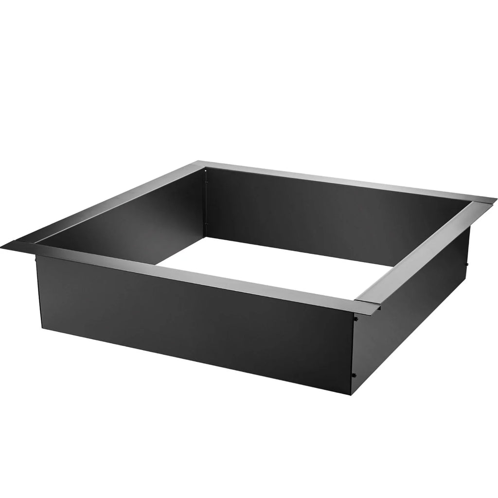 with with Fire DIY Ring, Patio, Bonfire Insert Simple Backyard Insert, Installation Liner Ring, Pit Pit 36" Outdoor, Fire Square Heavy Duty Steel for BENTISM Tongs Fire