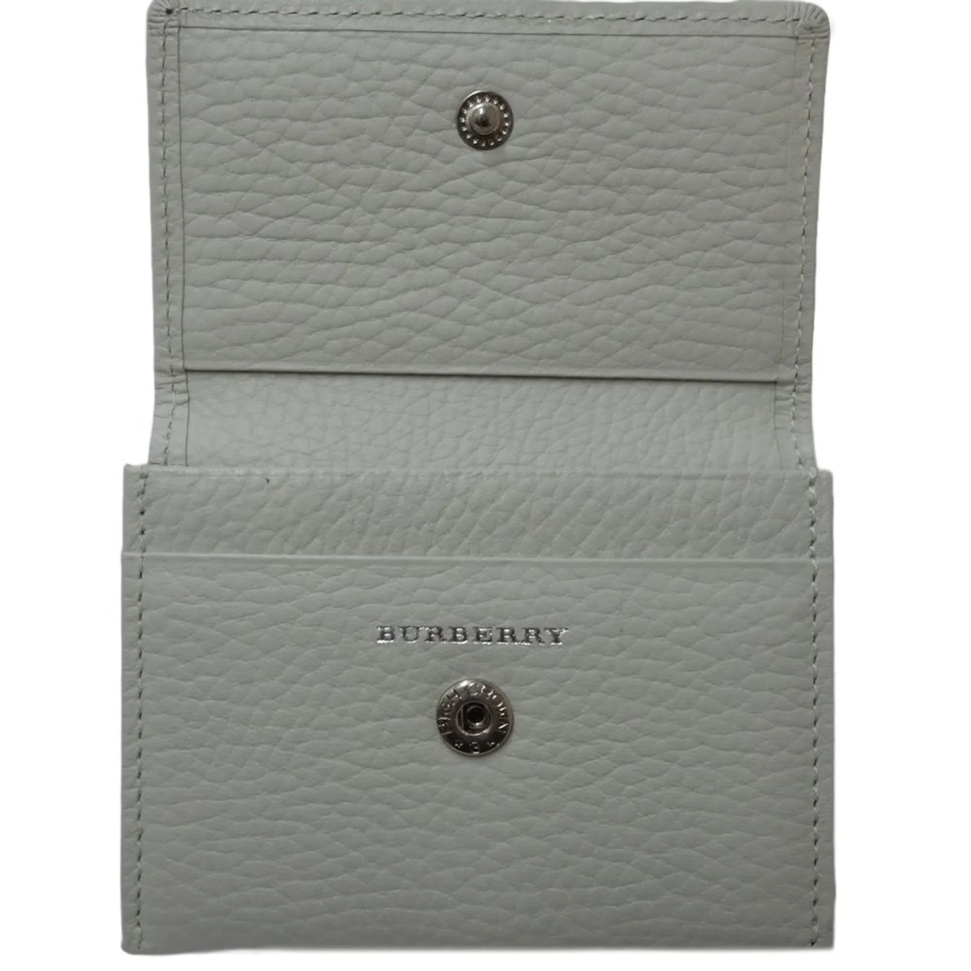 Pre-Owned BURBERRY leather (Good) Business holder case 083535 white card