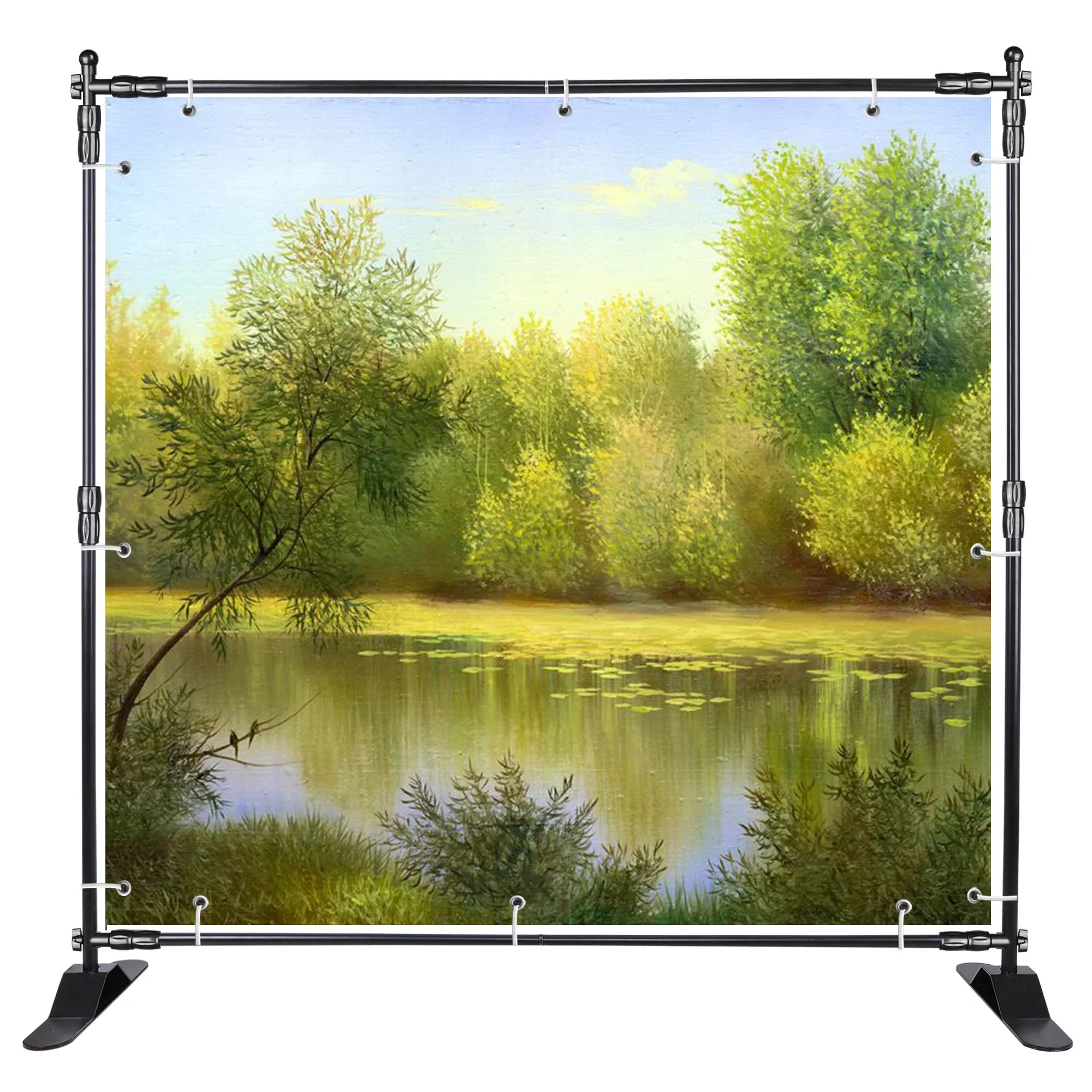 Expanding Stand Display Trade ft Stand and Show Repeat Adjustable InstaHibit Backdrop 10x8 Step Banner