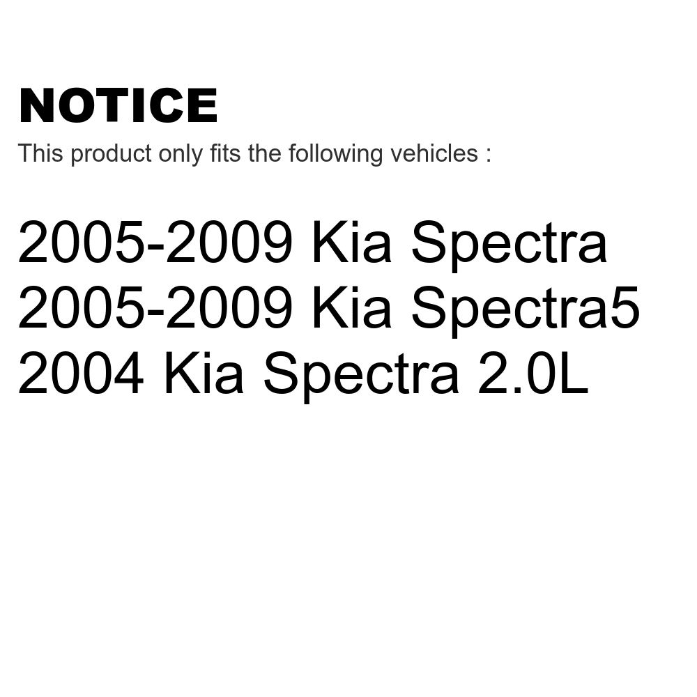 Brake Coated Spectra Pads KGC-101626 Kia For Spectra5 Ceramic Transit Rear Kit Auto And Rotors Disc -