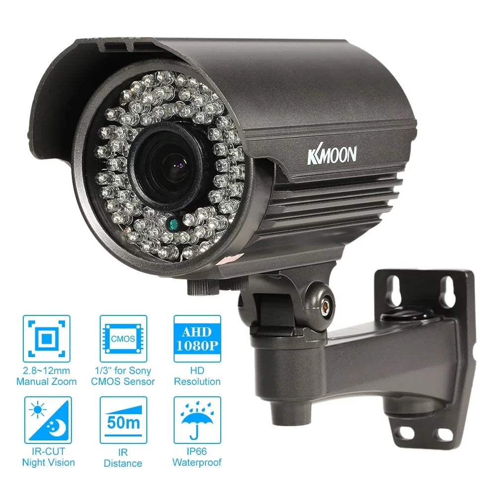 Vision, Sony 2.8~12mm IR PAL with 1080P System Lens IR-CUT CCTV 72 Camera 2.0MP, Indoor 1/3” Night - Analog Manual Zoom Varifocal Weatherproof, Use, CMOS LEDs, AHD