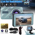 Rear DVR Car HD Lens Recorder Camera Cam Front 1080P View 2 G-Sensor Video Dash