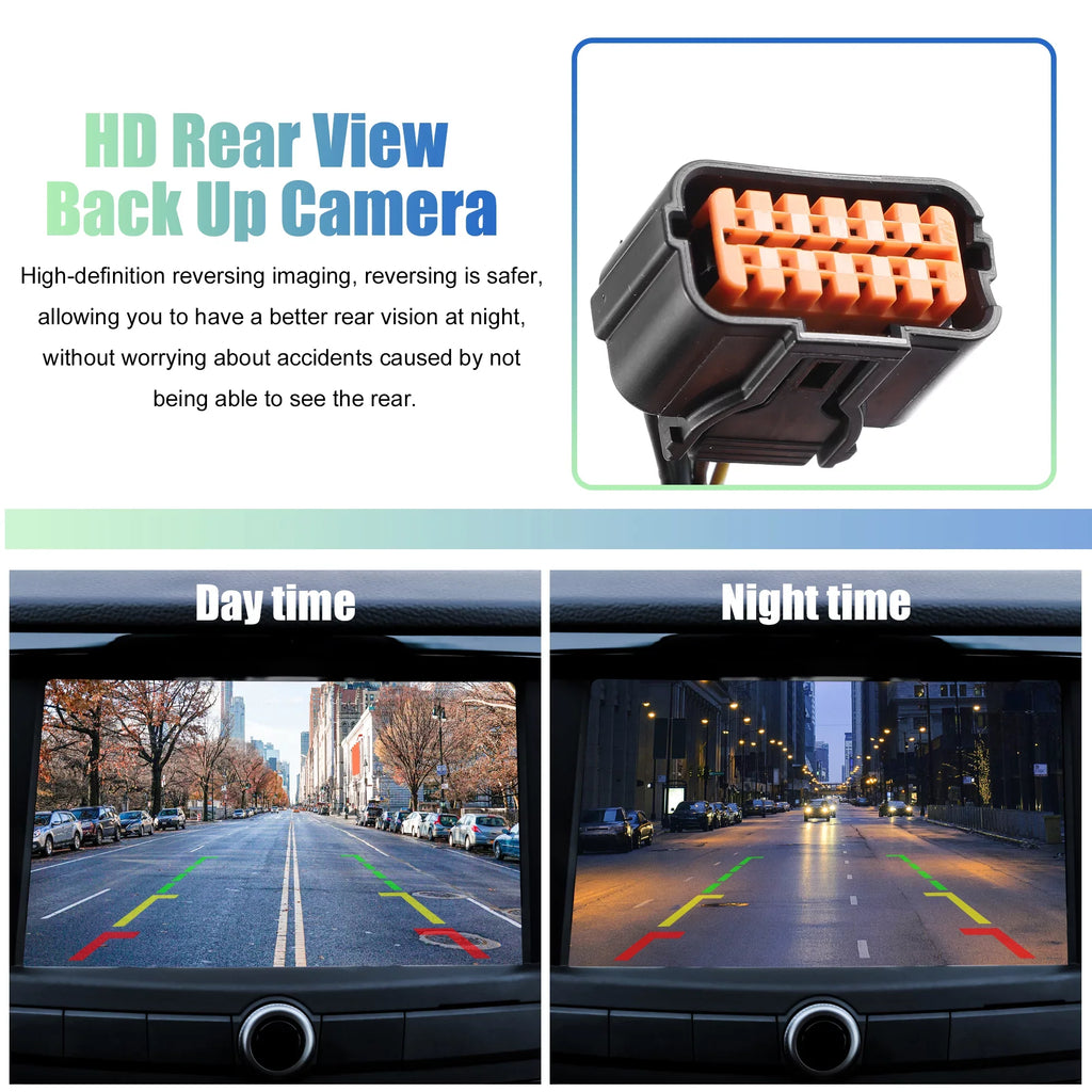 Rear Sonata Hyundai Black Waterproof View for Up Metal 95760-E6201 Plastic Camera Back 2015-2017