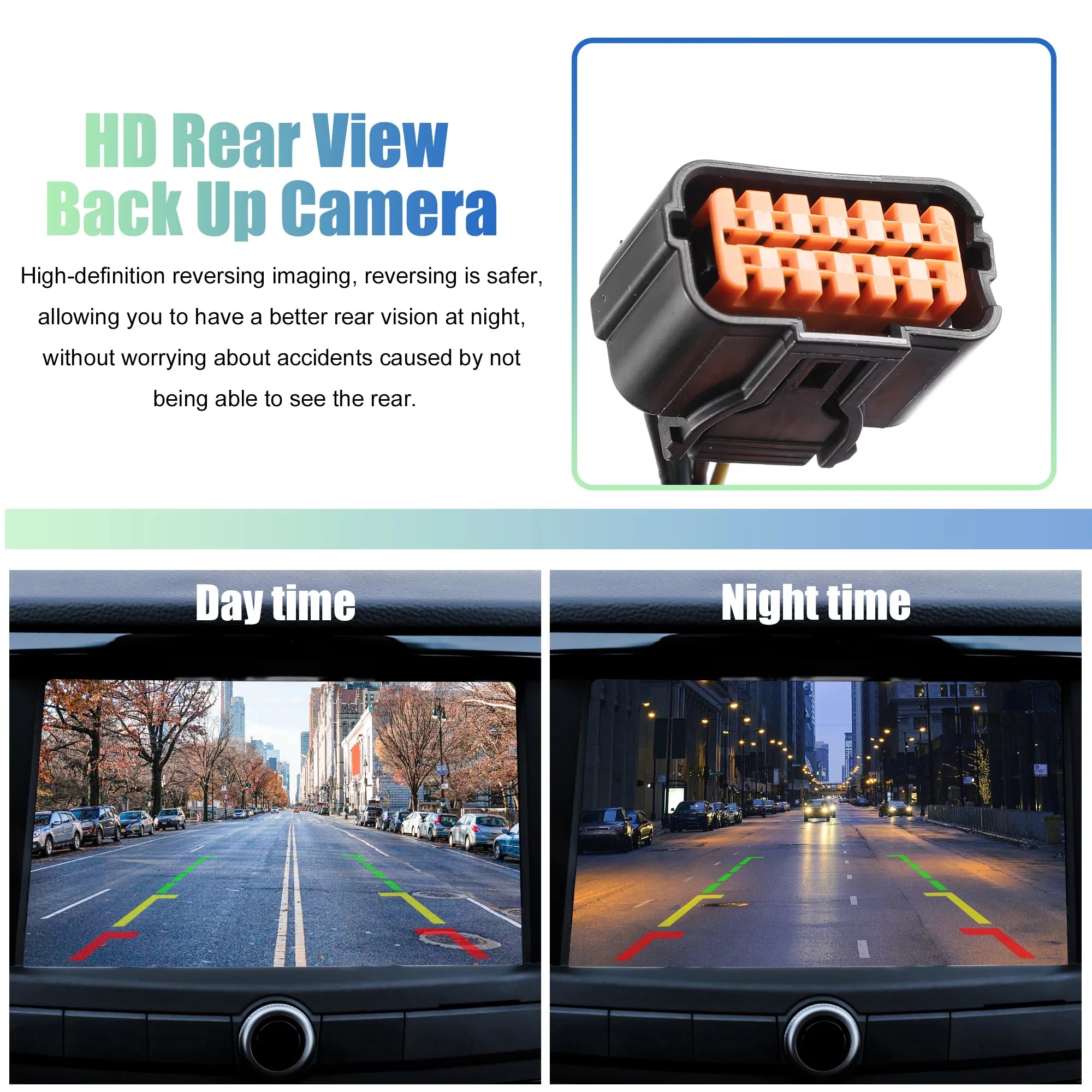 Rear Sonata Hyundai Black Waterproof View for Up Metal 95760-E6201 Plastic Camera Back 2015-2017