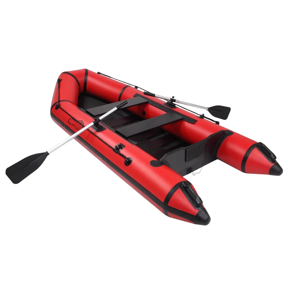 10ft Water Boat Adult 330kg Black PVC Survivals Assault Red Camping