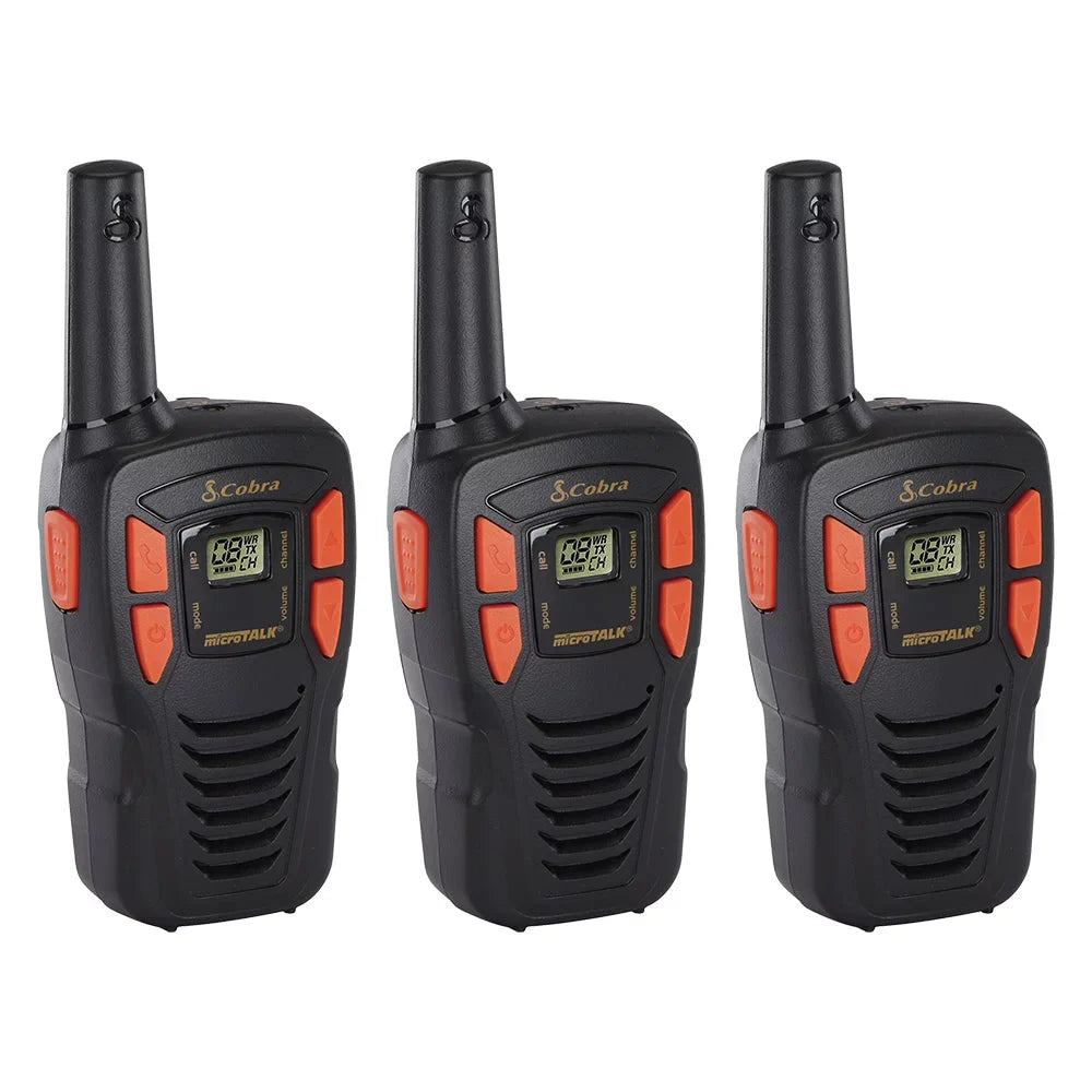 Channels, - 16-Mile Talkies Lightweight, Long Compact Cobra Range 22 Radio Walkie ACXT145 Adults Two-Way Rechargeable, Set for
