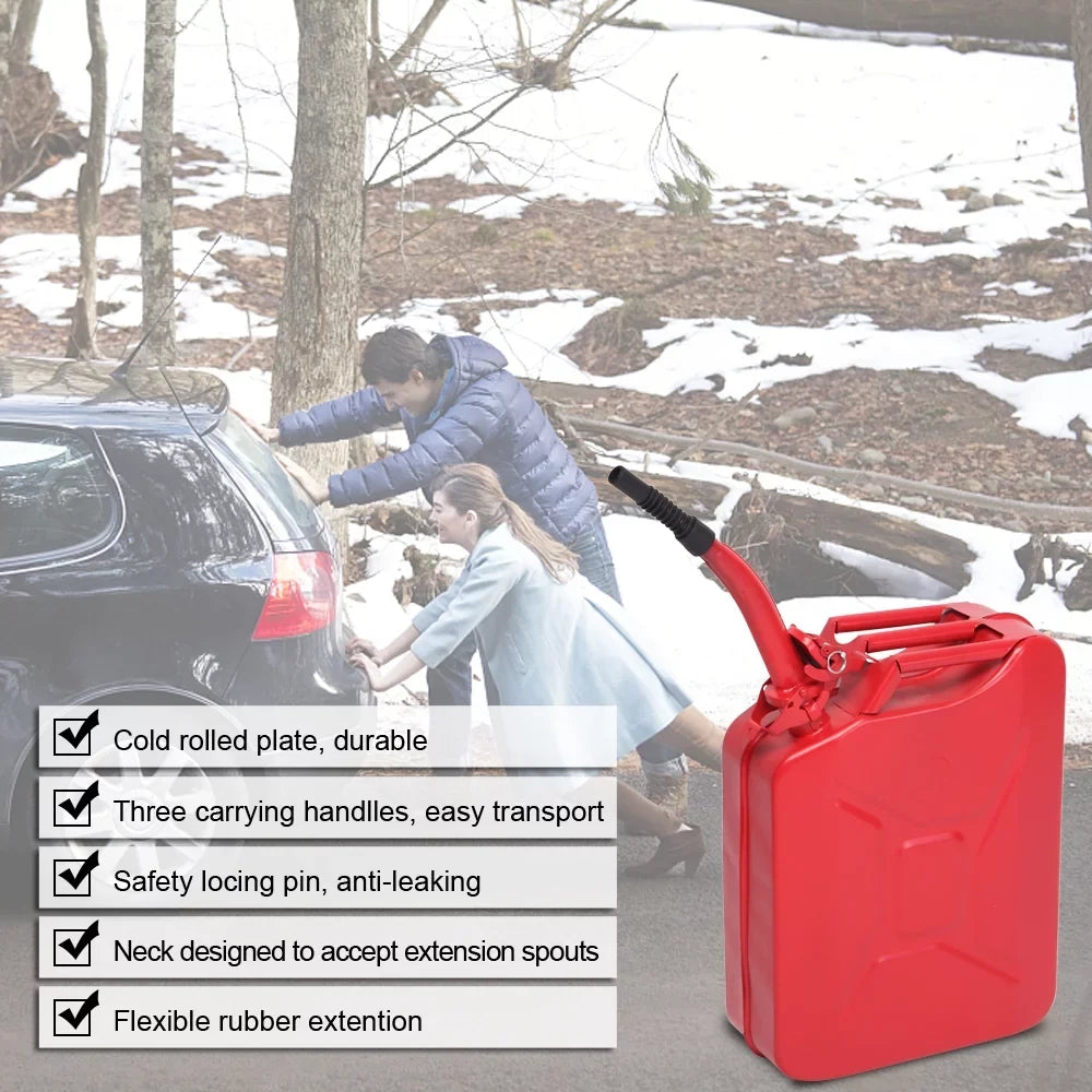 Backup Can Winado Steel Gallon 5 Tank Fuel Contanier Emergency Power Gas 20L