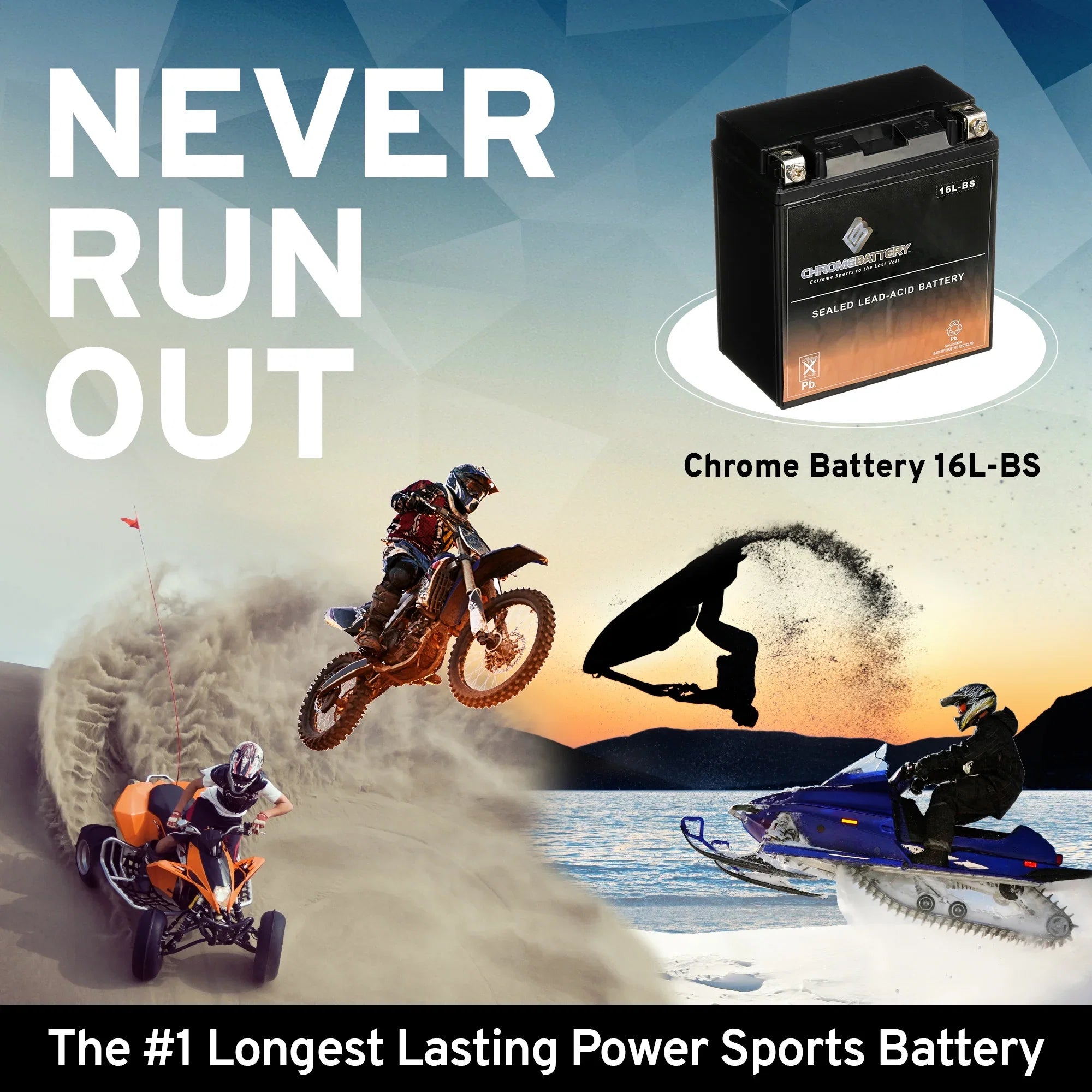 Battery 1999 Jet for Ski Xi CCA) Chrome Ss 12 Battery (16L-BS Jh750 750cc St Volt,14 Ah, Xir Kawasaki YTX16L-BS 230