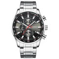 Brand Quartz Relogio Watch Masculino Silver Sport for Men Black Watches New Chronograph Date Wrist Waterproof Men’s Top Watches Luxury