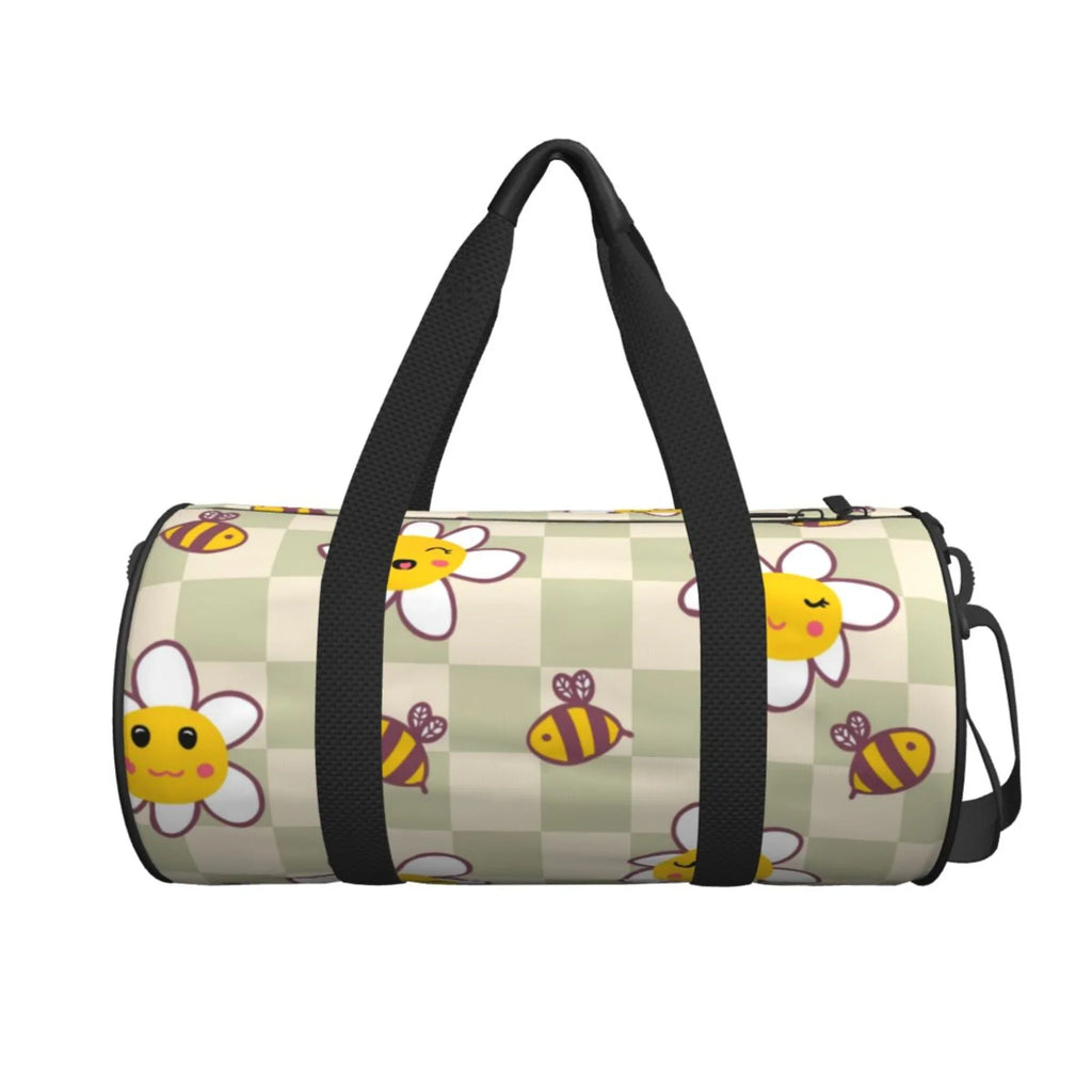 ZICANCN for Daisies Retro Bag, Women Bees Sports Gym Bag Bags Tote Weekenders Duffle Men Checkerboard Travel