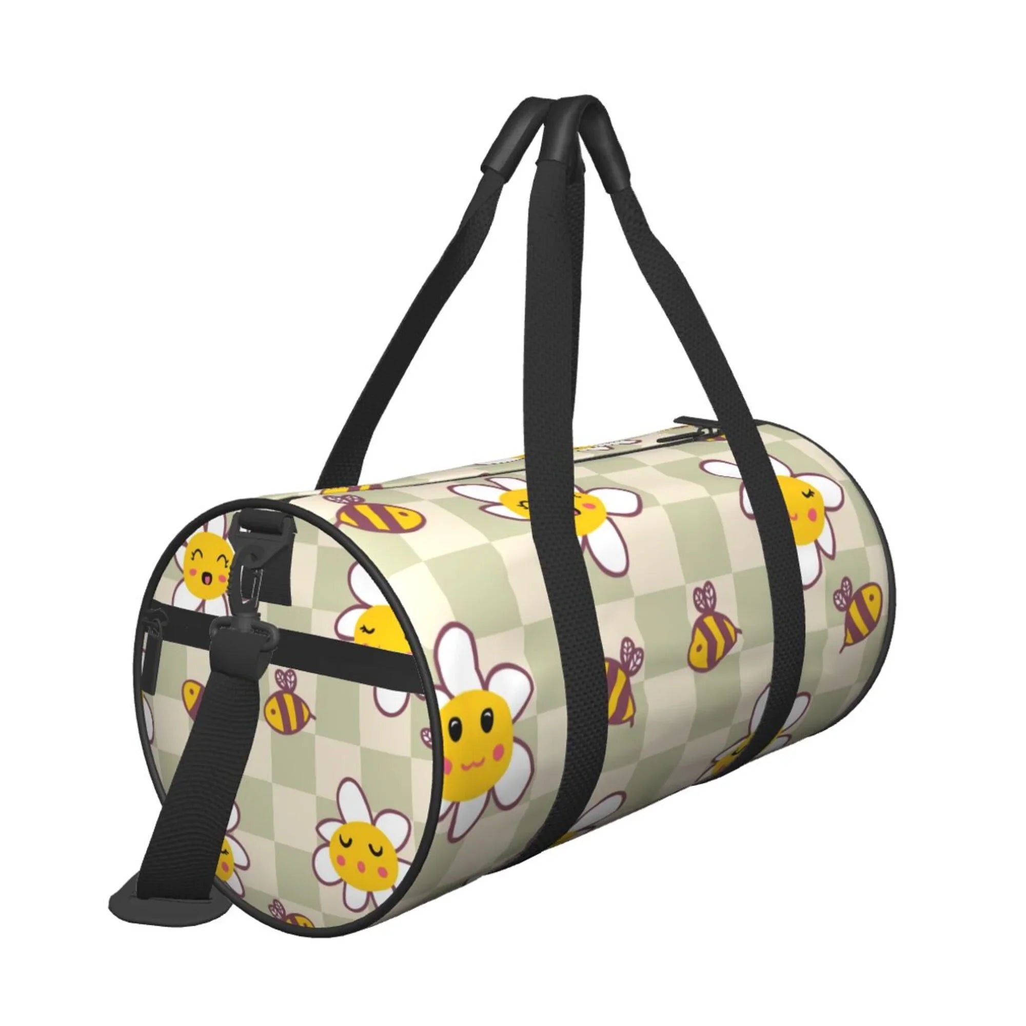 ZICANCN for Daisies Retro Bag, Women Bees Sports Gym Bag Bags Tote Weekenders Duffle Men Checkerboard Travel