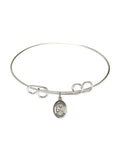 inch w/ 8 in Bracelet Isaac Sterling Jogues Bangle Silver St. Loop Double Round
