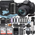 64GB SanDisk Bundle + ZeeTech DSLR Telephoto + Lens with 2 Tripod Case Accessory IS 90D EOS Canon Card + USM 18-135mm Camera + Pieces +