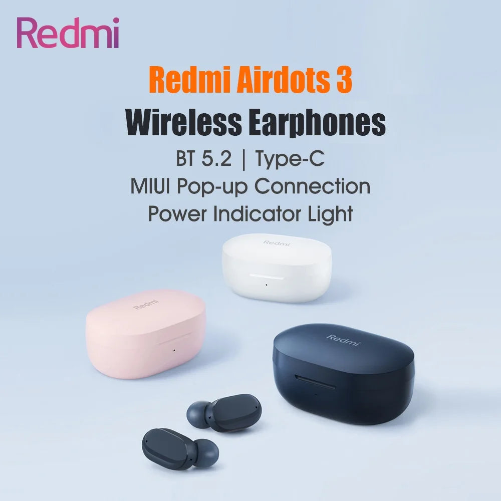 MIUI TWS 3 Airdots In-Ear Earbuds Redmi Earphones Wireless BT5.2