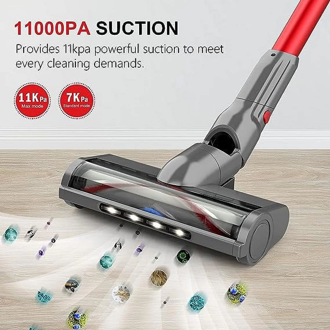 1 EV-696 Powerful - Life Cordless Vacuum RED in Brush Upgraded Open ONSON Roller Box 4