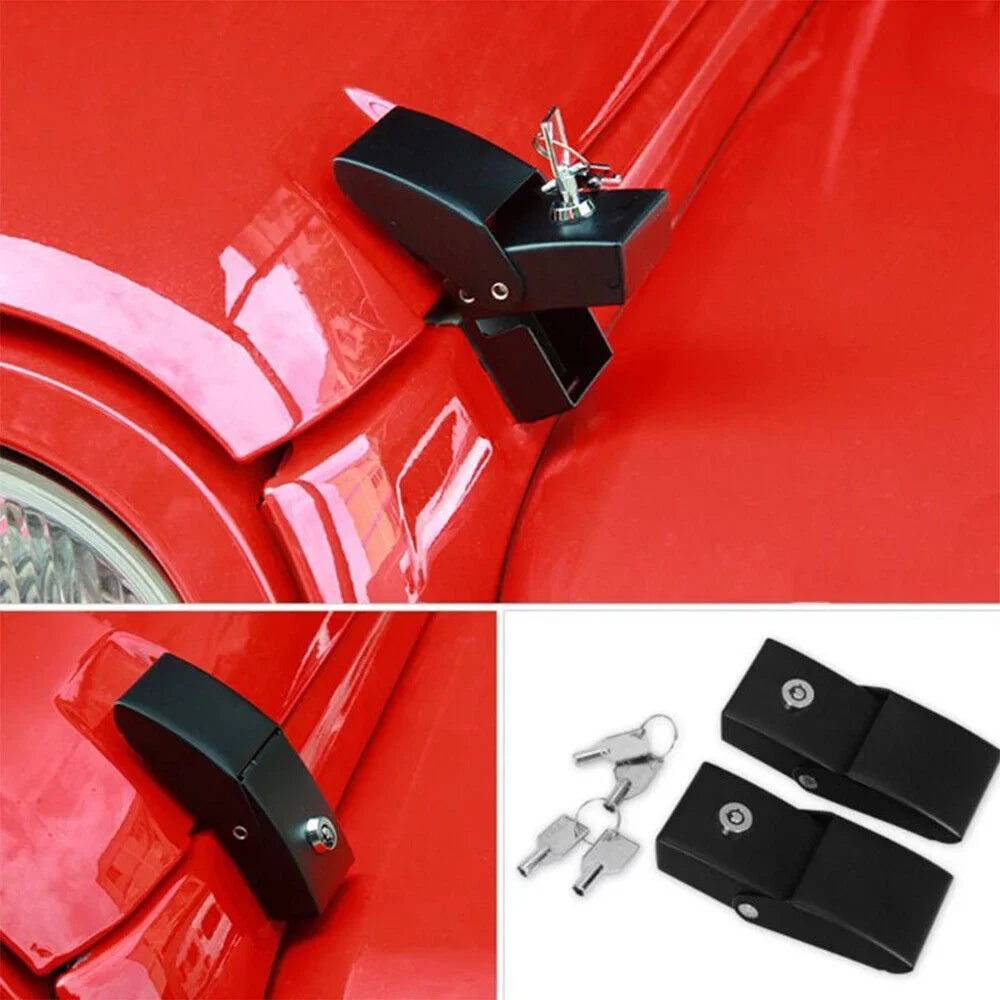 Latch Pins Stylish Kit - & Jeep - Materials Locking Hood Strong JKU High-Quality for Easy - Jahy2Tech JK Wrangler Installation