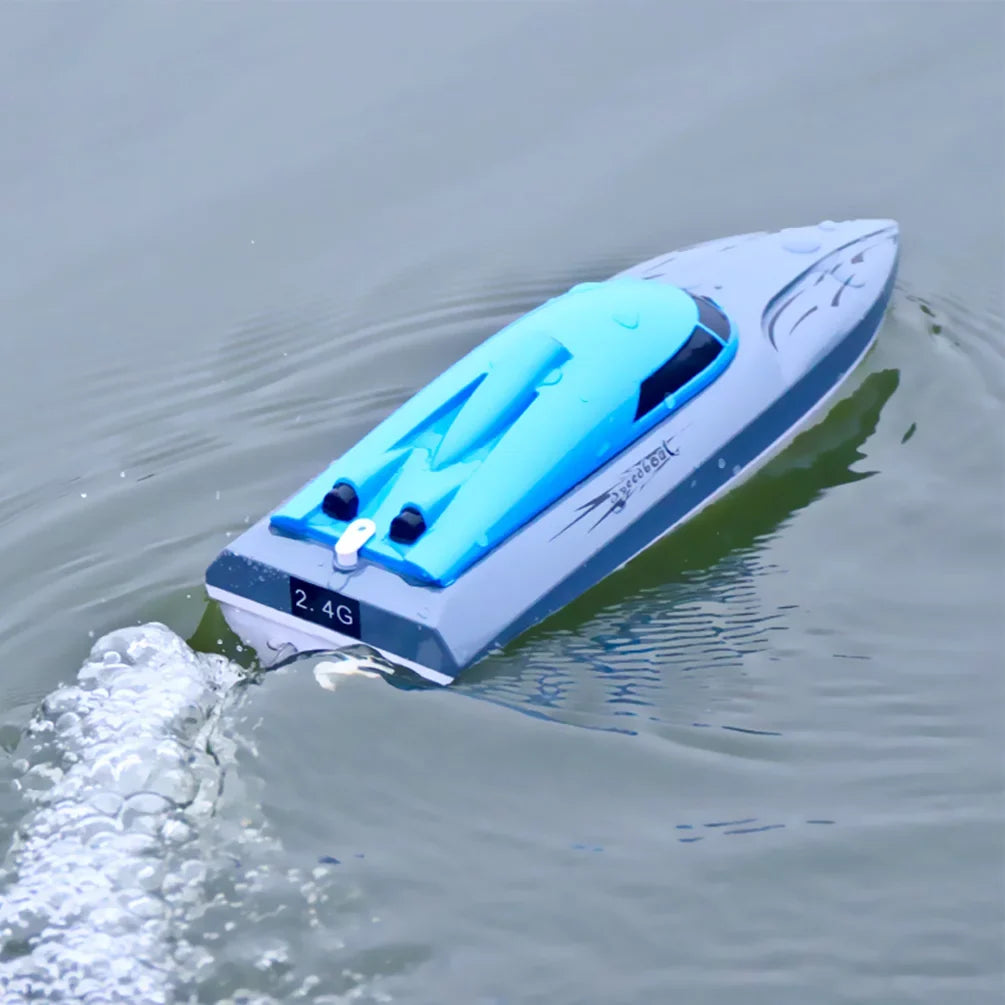 Boat 2.4GHz Boats Remote RC 18km/h High - Speed Control Lakes ALLCACA Pools Blue and Toy Watercraft for