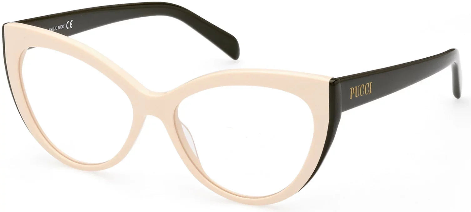 024 5215 White Pucci Light EP Emilio Green / Shiny Eyeglasses