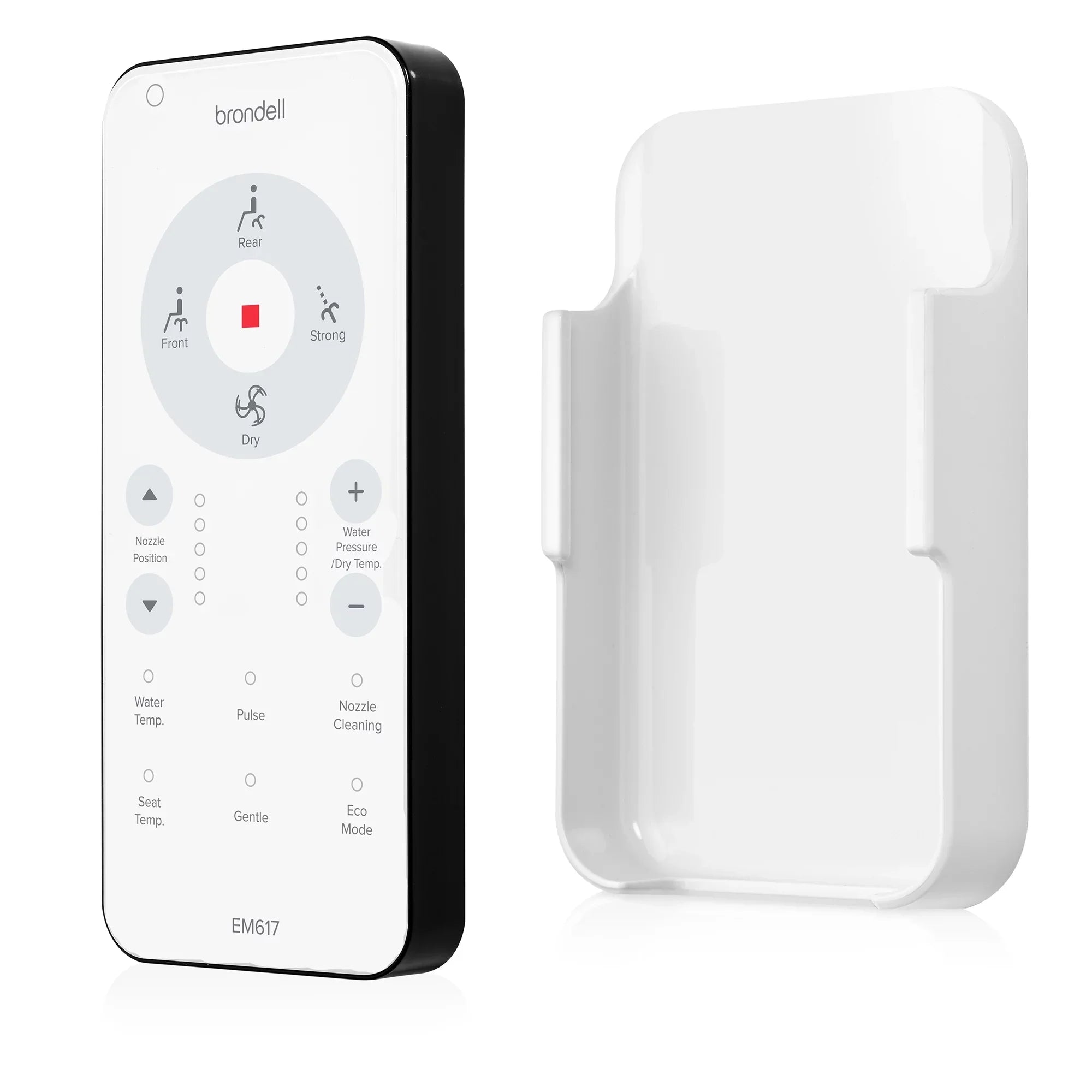 Bron EM617 Remote Swash White Round Toilet Bidet with Advanced Seat Control,