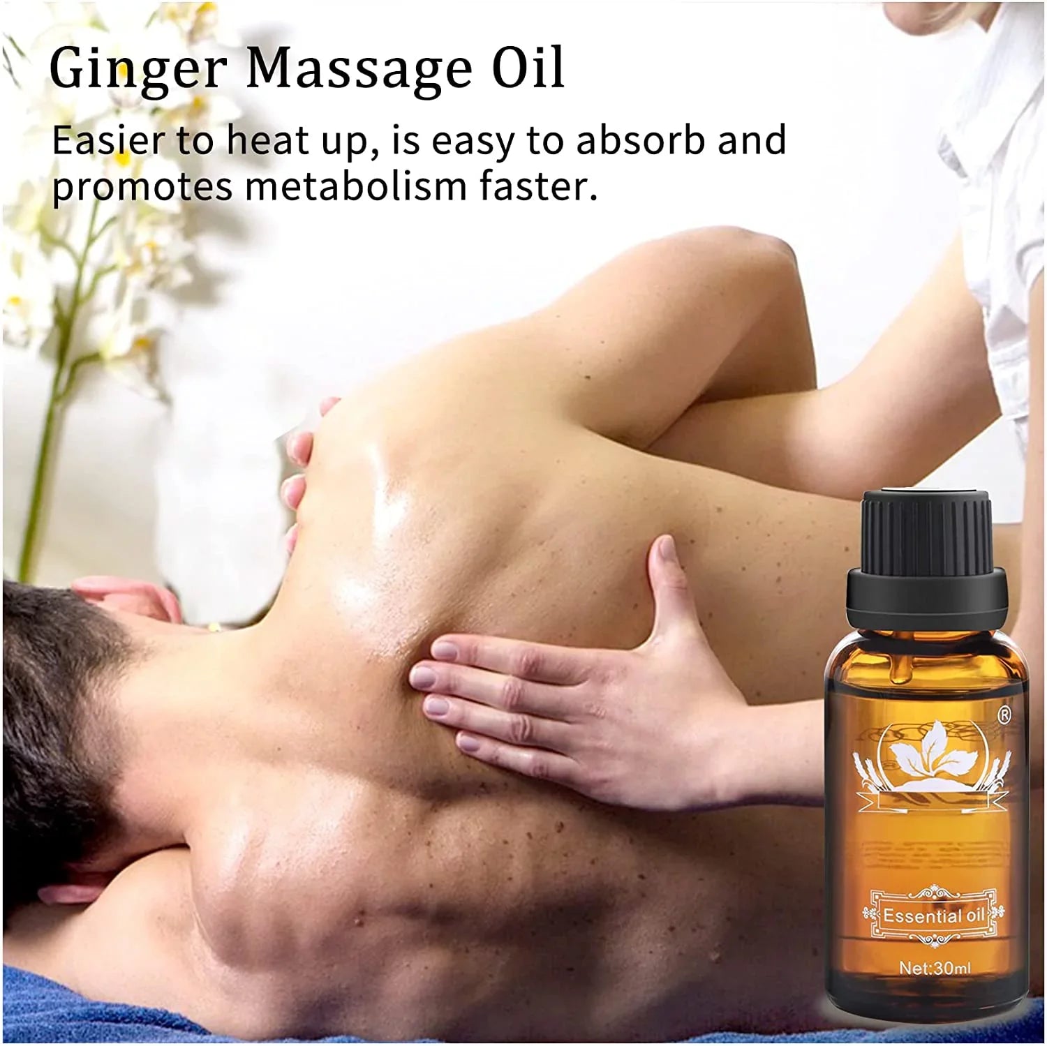 5 Oil Belly Massage, Oil, 100% Massage Massage Drainage SPA Perfect Gift Day Ginger Drainage for Grapeseed Pcs Oil, Oil Pure Ginger Ginger Skin, Valentine's Set Natural Cosprof Lymphatic