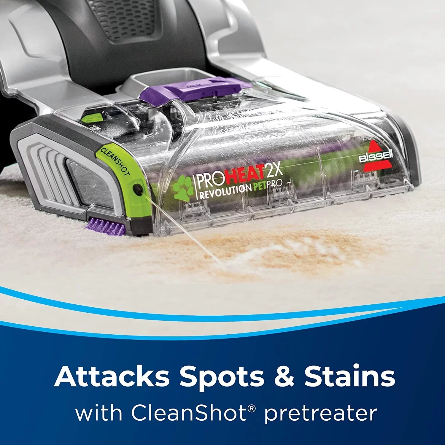 Cleaner Restored BISSELL Plus 3588F ProHeat Revolution Upright 2X Pet Deep (Refurbished) Pro