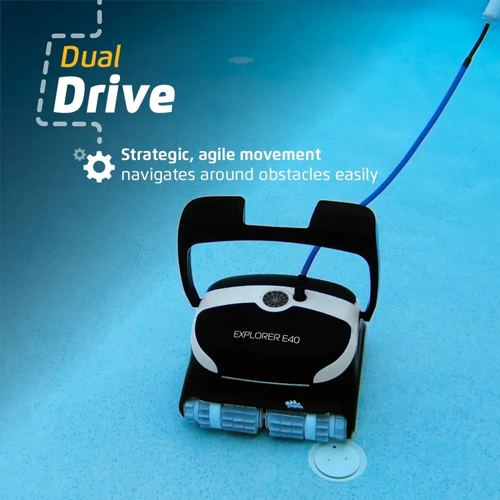 Pools Robotic Vacuum 50 E40 Brush to FT up - Explorer Dolphin Wi-Fi Cleaner Pool Waterline Scrubber