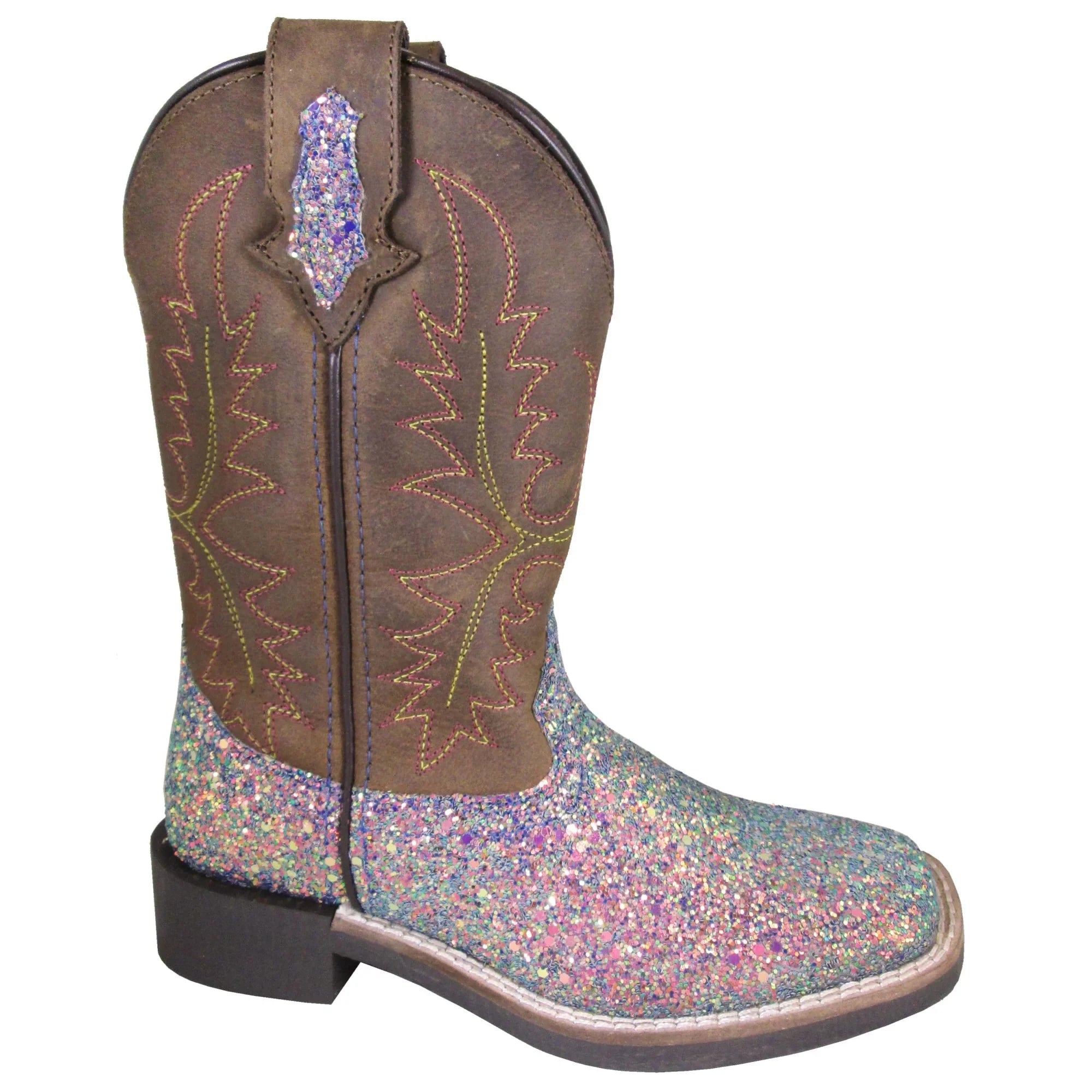Girls' Square Toe Ariel Pink US Western Boot Broad Mountain Smoky D(M) 2