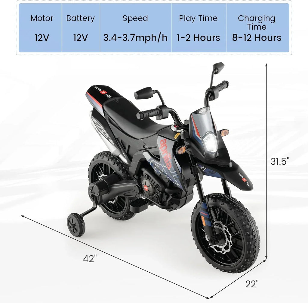 Battery Ride-on with Electric LED 12V Foxhouse1 Motorcycle Blue - Power, Color Kids Headlights