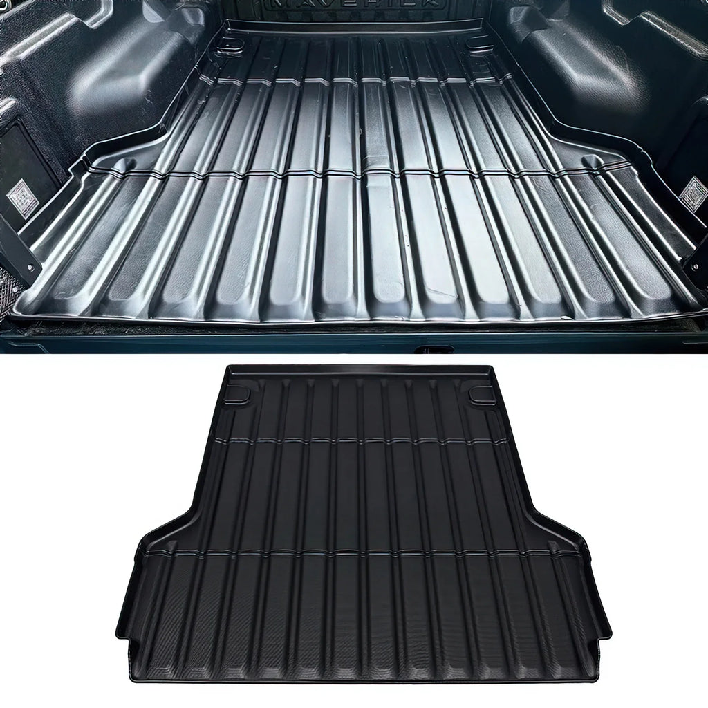 Compatible Protector Ford 3D Cover Truck Rear Trunk Bed All Flooring Weather Maverick, Liner Storage Cargo Guard Floor Motorsports TPE Duty Mat Ikon With Heavy 2022-2024 Pickup Black