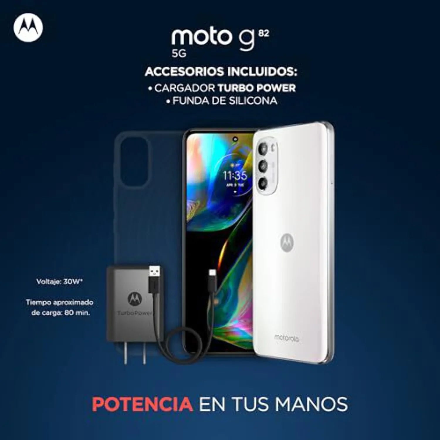 5G | Stereo 6GB 128GB NO Storage Camera | OIS Single International W/Dolby Speakers Internal CDMA| Only SIM GSM Version - | Moto G82 OLED 50MP Main 6.6" Motorola (White) + Display Atmos | RAM 120Hz |