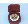 Compasses Compass Box Brass Desk Accent Rosewood Decorative in. 3 With