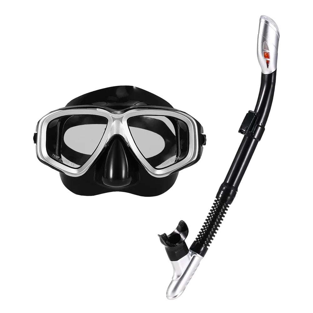 Set Snorkeling Goggles for Set Lixada Women Lens Diving Adults Swimming Goggles Snorkel Freediving Glass Men -fog Tempered