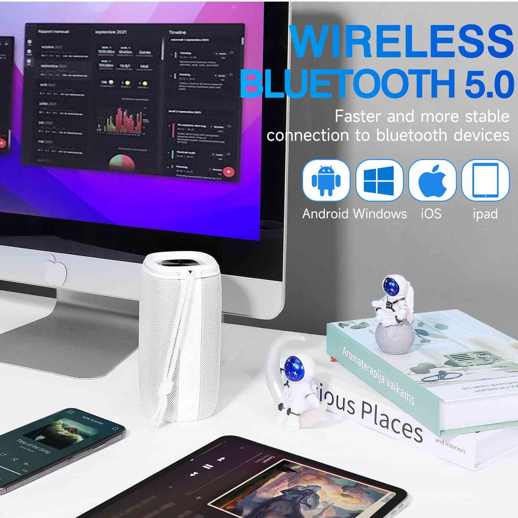 Speaker, for Plus Speakers XA1 Series IPX5 - Speaker White Bluetooth Wireless with Surround Bass, Scorpio Xperia HD BT5.3, Sony Waterproof Pairing, Portable Sound 360° Punchy UrbanX True