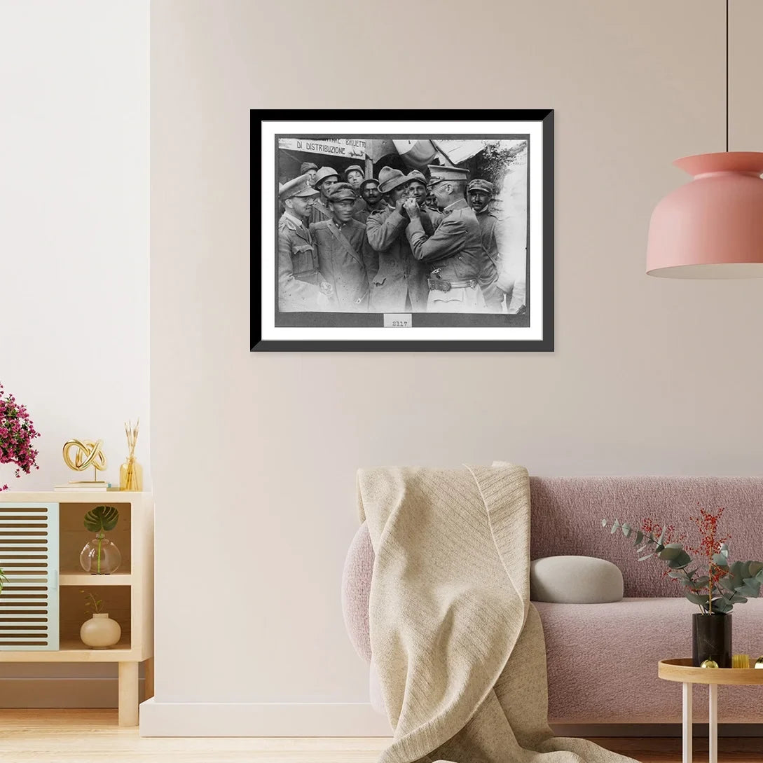 x light A Historic [The Framed 21-7/8" friendly Grappa], Italian Print, 17-7/8" on Front: