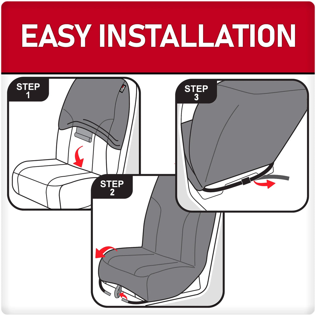 Protect Front Pets, Covers, Black from Car, Dickies Seat 2-Piece Fit Puncture-Resistant SUV Universal Truck,